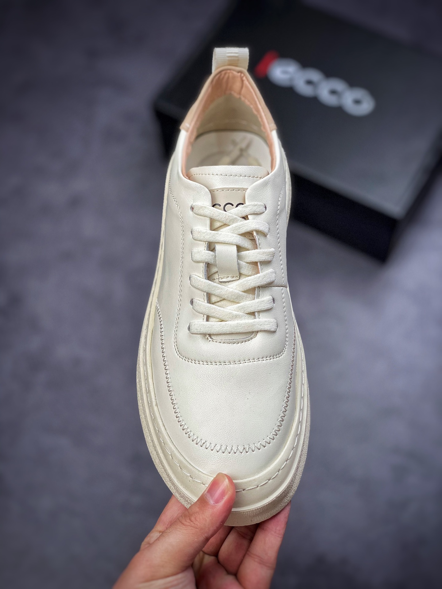 ECCO love step Huang Jingyu the same casual small leather shoes