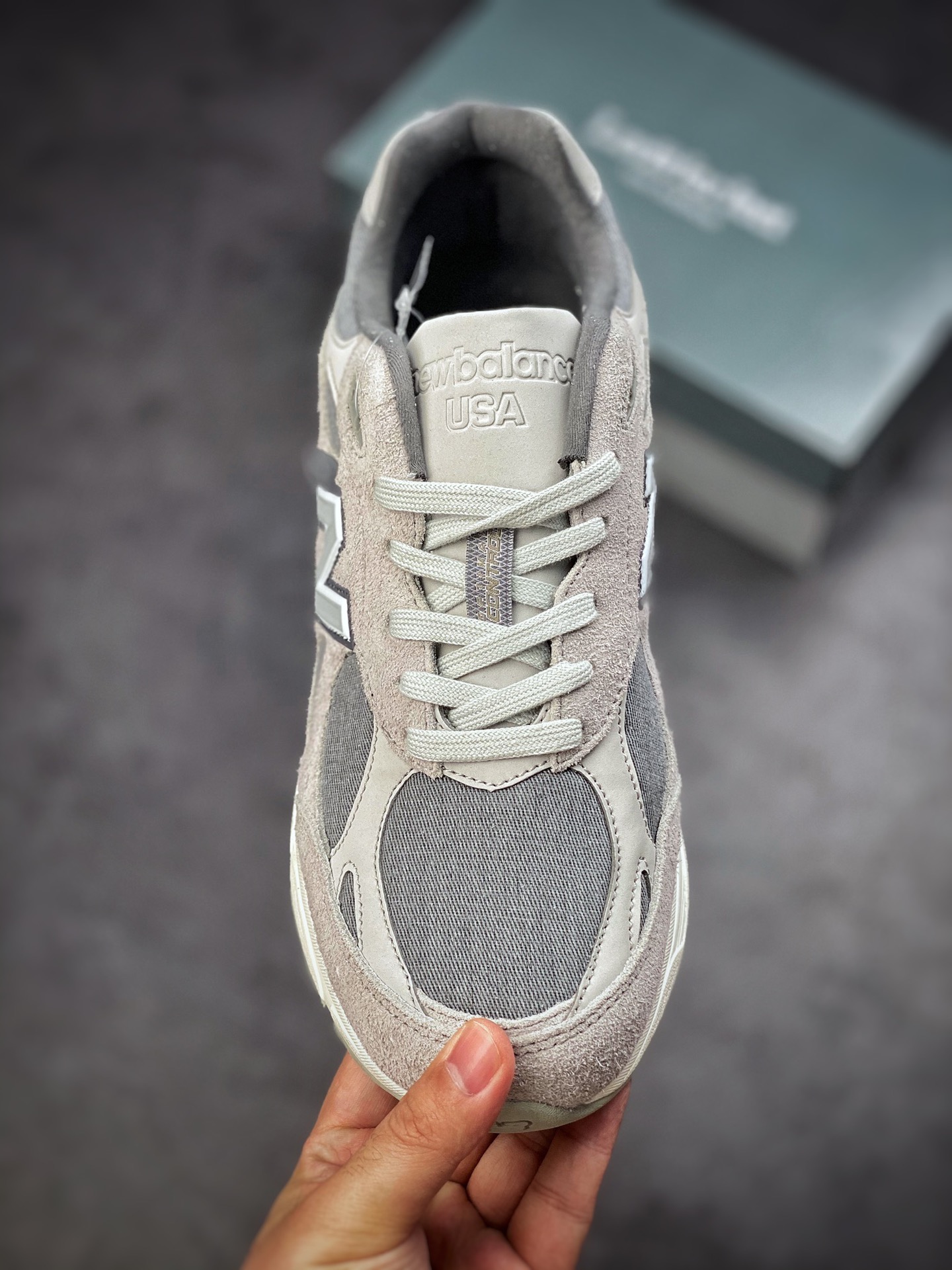 Levi's x New Balance M990LV3 series Levi's joint running shoes ”grey silver” M990LV3