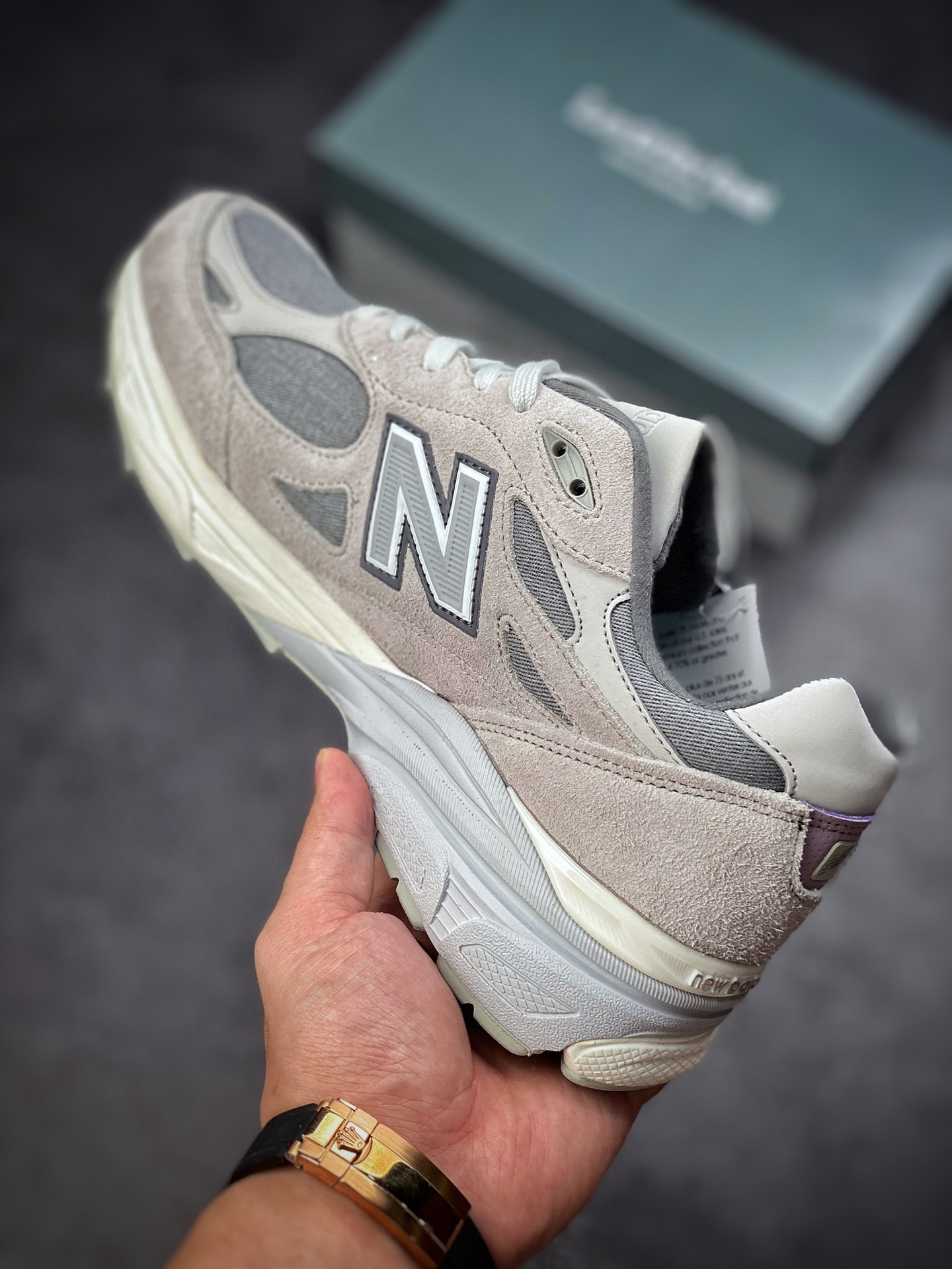 Levi's x New Balance M990LV3 series Levi's joint running shoes ”grey silver” M990LV3