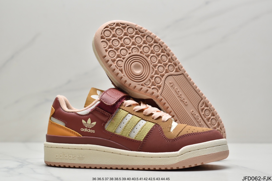 Adidas Clover Originals Forum 84 Low Rome Series Velcro Low Sneakers