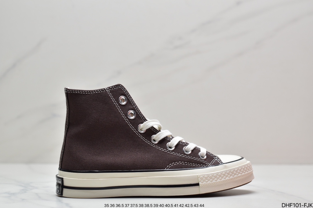 Converse 1970s Mocha brown evergreen high-top vulcanized casual board shoes 170551C