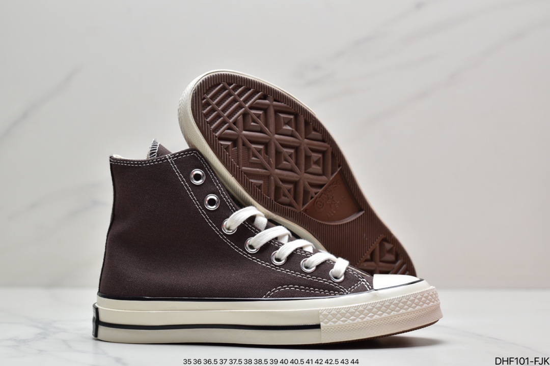 Converse 1970s Mocha brown evergreen high-top vulcanized casual board shoes 170551C