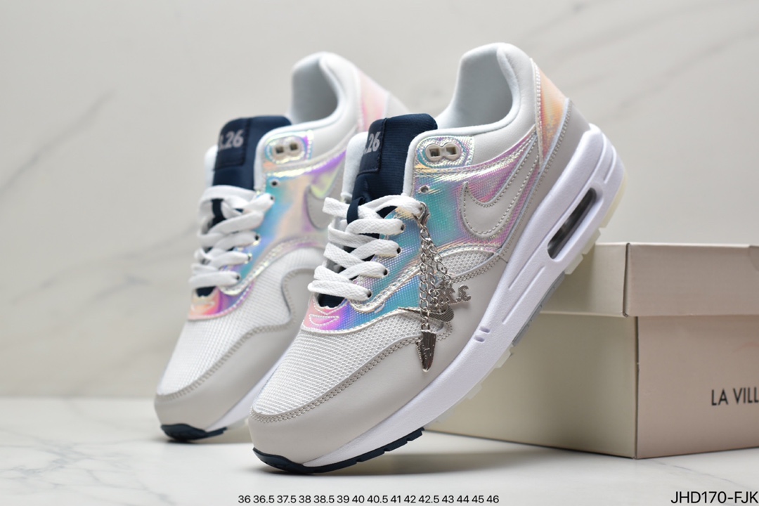 Air Max 1 ”La Ville Lumière” Rainbow Gradient City Running Shoes DQ9326-100