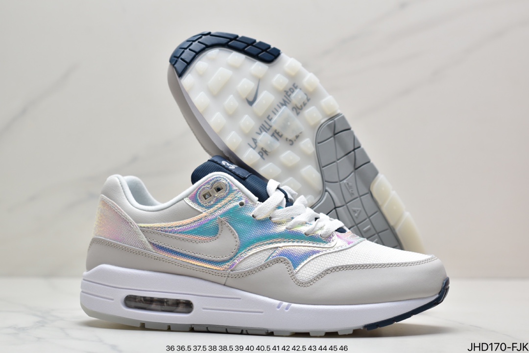 Air Max 1 ”La Ville Lumière” Rainbow Gradient City Running Shoes DQ9326-100