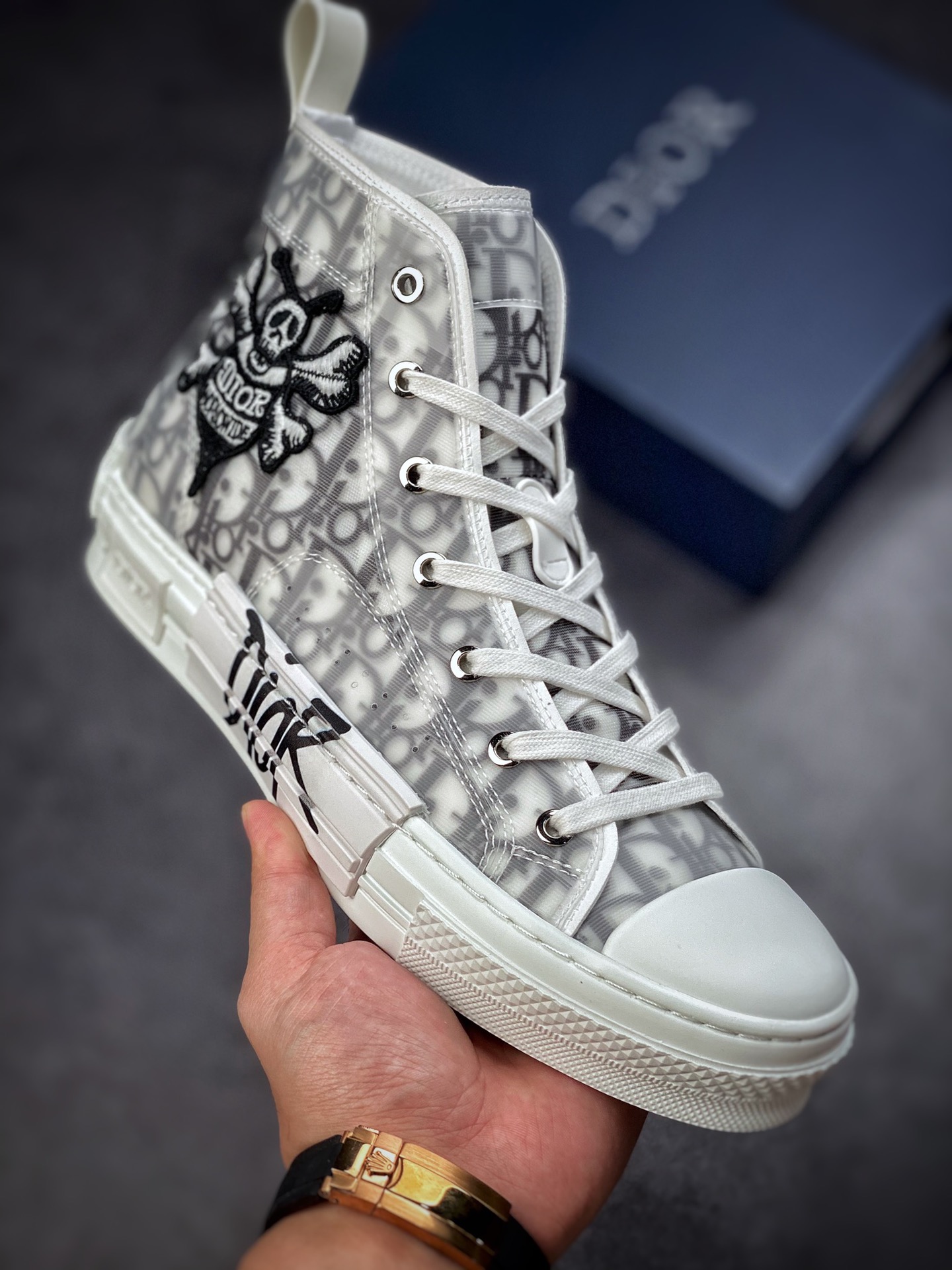 Dior B23 Oblique High Top Sneakers overseas purchasing NFC chip version