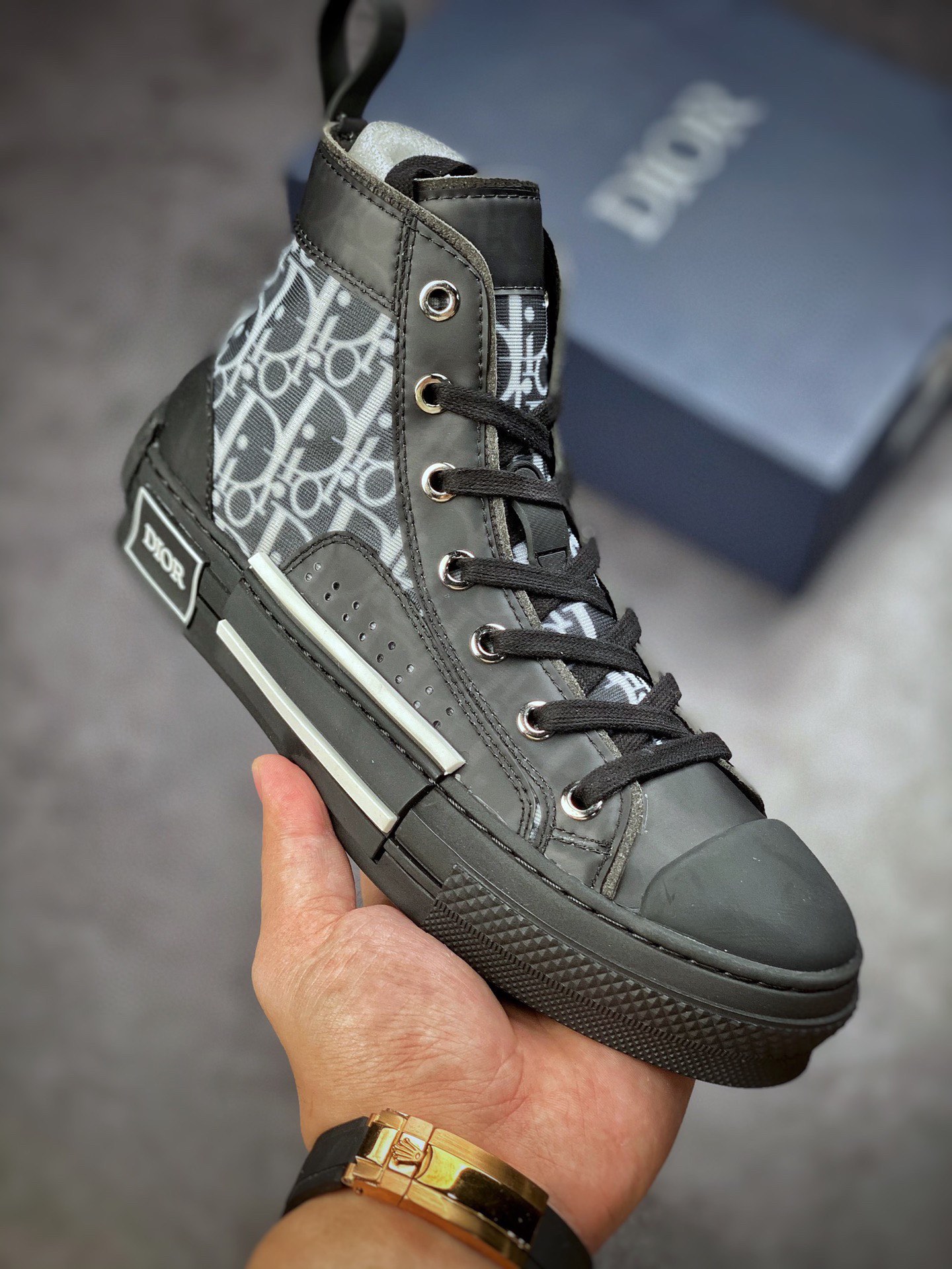 Dior B23 Oblique High Top Sneakers overseas purchasing NFC chip version