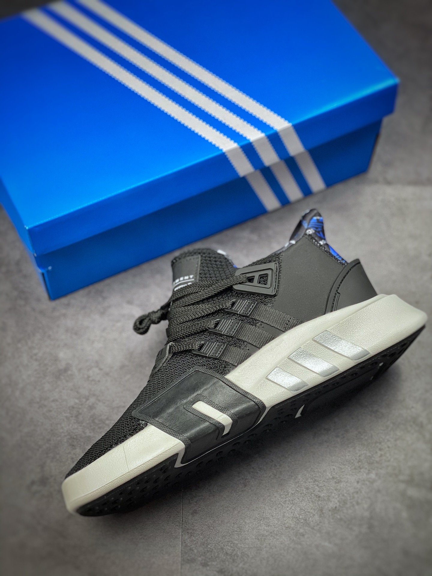 Original purchasing designated version Adidas EQT Bask ADV black blue F33857