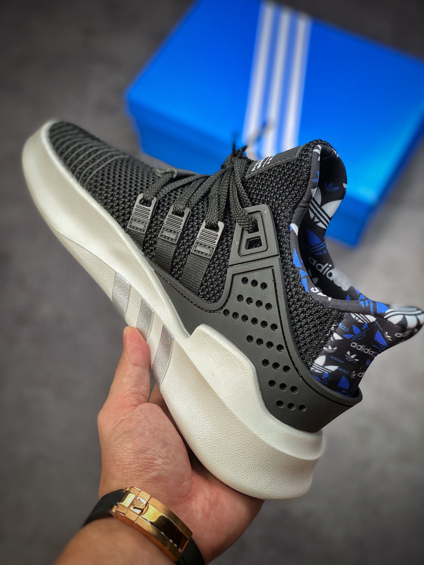 Original purchasing designated version Adidas EQT Bask ADV black blue F33857