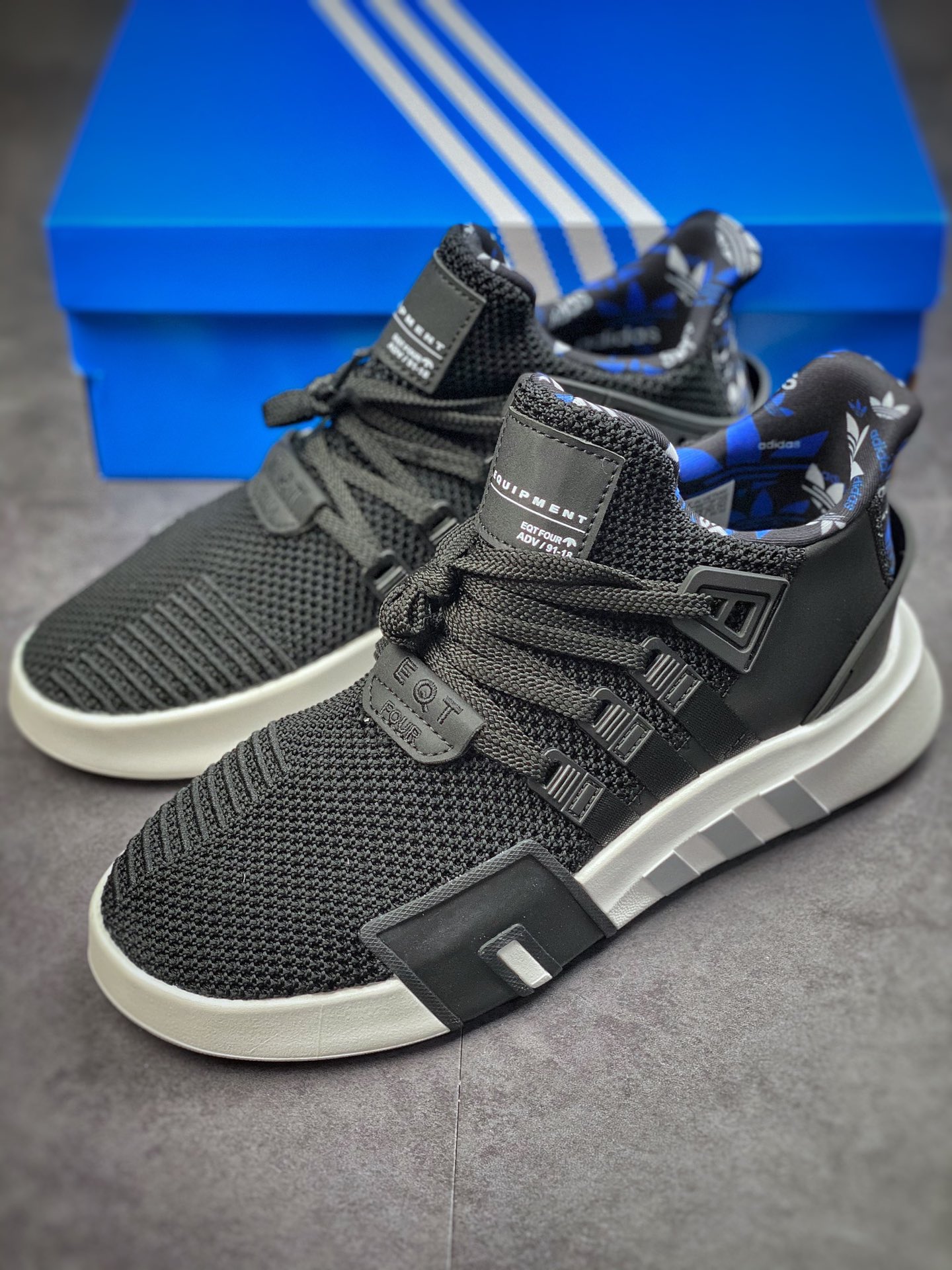 Original purchasing designated version Adidas EQT Bask ADV black blue F33857