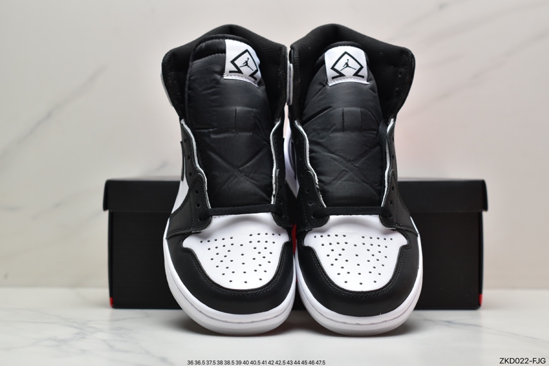 Air Jordan 1 Mid ”Diamond Shorts” Shoes Color Matching From Black And White DH6933-100