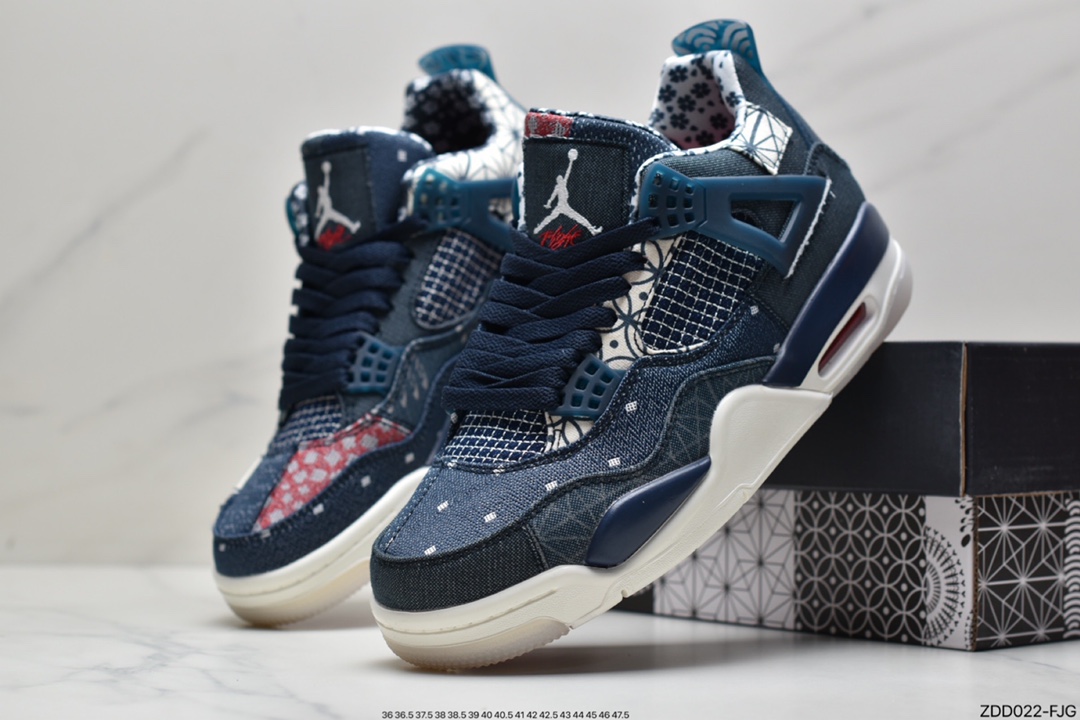 Air Jordan AJ4 Embroidered Denim Blue Original Box w/Original CW0898-400-Top High Quatity Cheap Sneakers Fashion Clothing Clothes Bags handbags Shoes of all Brand wholesale With The best Quality And Beautiful Price from China Factory Chinese suppliers wholesaler seller Air Jordan AJ4 Embroidered Denim Blue Original Box w/Original CW0898-400