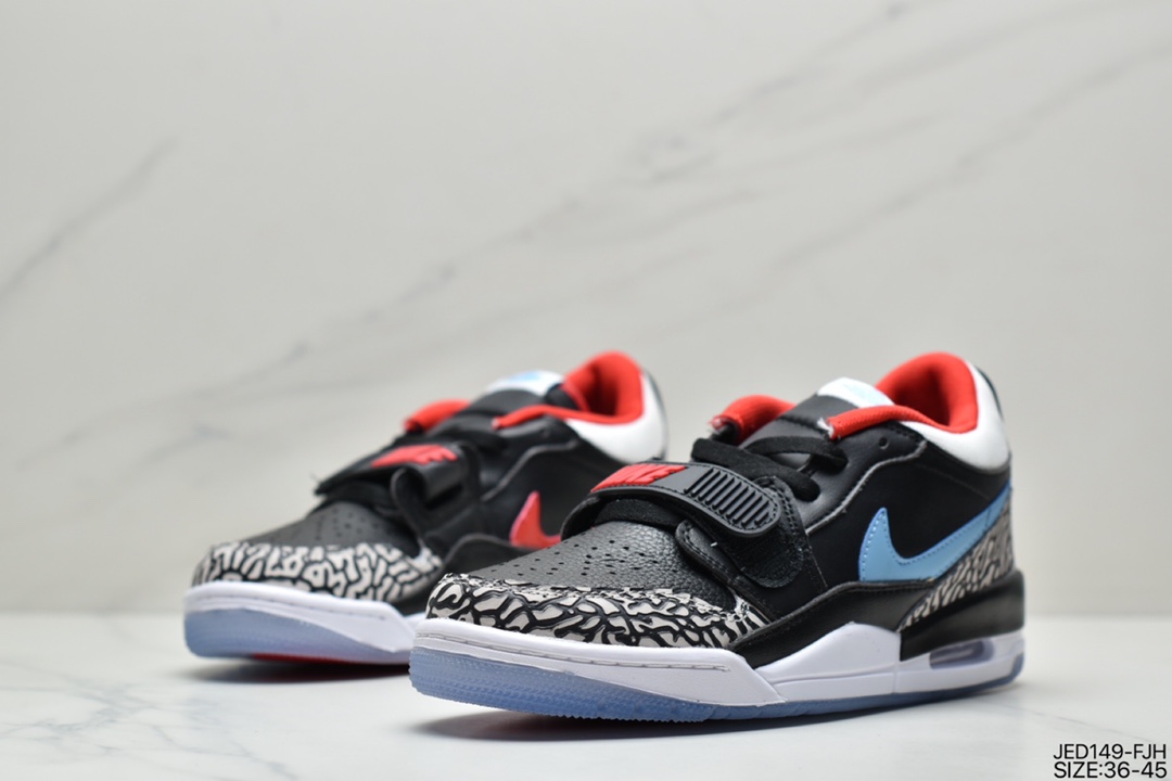 Air Jordan Legacy 312 Black and Blue Dongdan has a staggered design DV1719-100