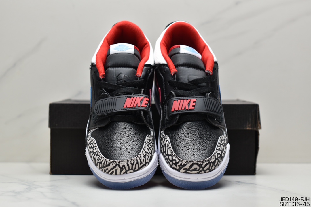Air Jordan Legacy 312 Black and Blue Dongdan has a staggered design DV1719-100