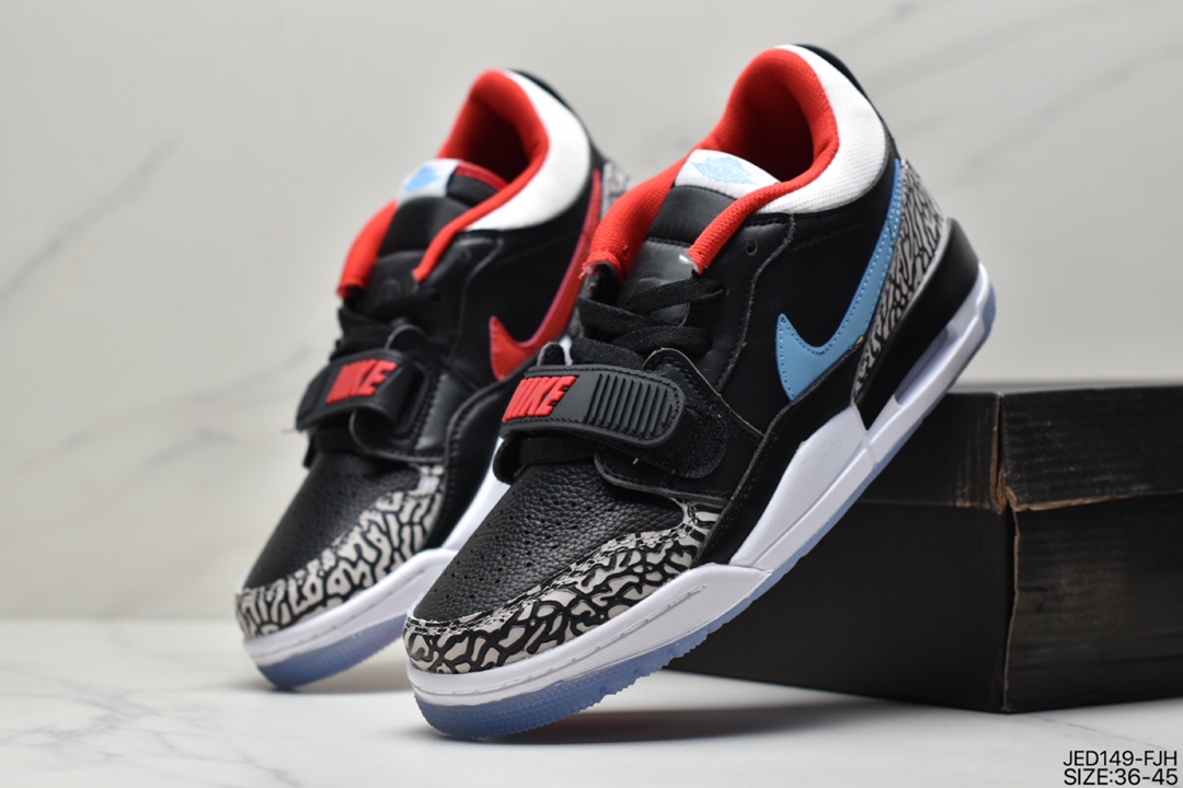Air Jordan Legacy 312 Black and Blue Dongdan has a staggered design DV1719-100