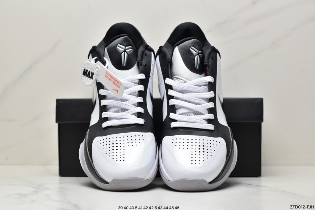 /NIKE Kobe 5 basketball shoes white pink Kobe 5 Protro ”Chaos” forefoot air cushion 407710