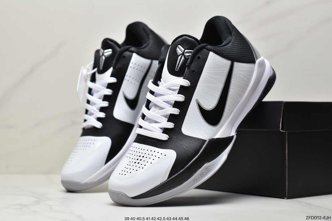 /NIKE Kobe 5 basketball shoes white pink Kobe 5 Protro ”Chaos” forefoot air cushion 407710