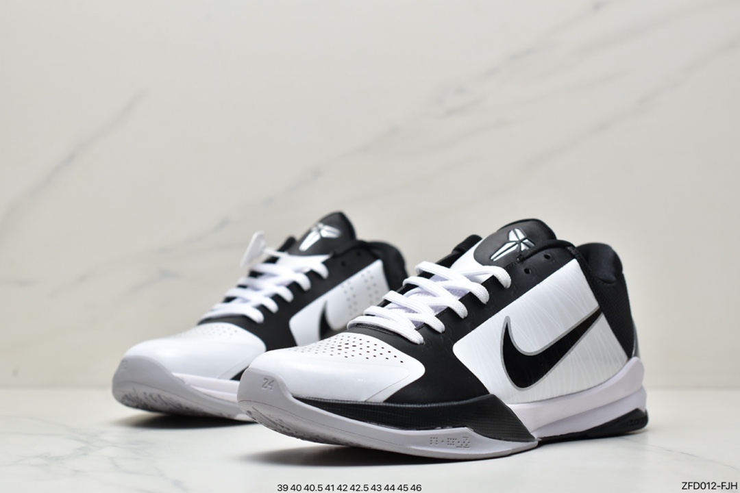 /NIKE Kobe 5 basketball shoes white pink Kobe 5 Protro ”Chaos” forefoot air cushion 407710