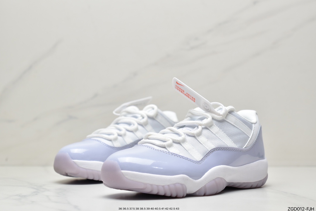 Nike Air Jordan 11 Retro Low ”Pure Violet” AJ11 generation Michael Jordan low-top sports culture basketball shoes AH7860-101