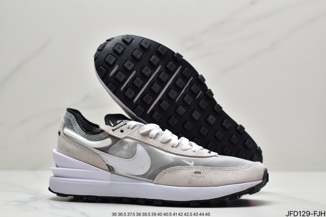 Nike Waffle One Summit White Bx. Waffle mesh breathable casual running shoes DA7995