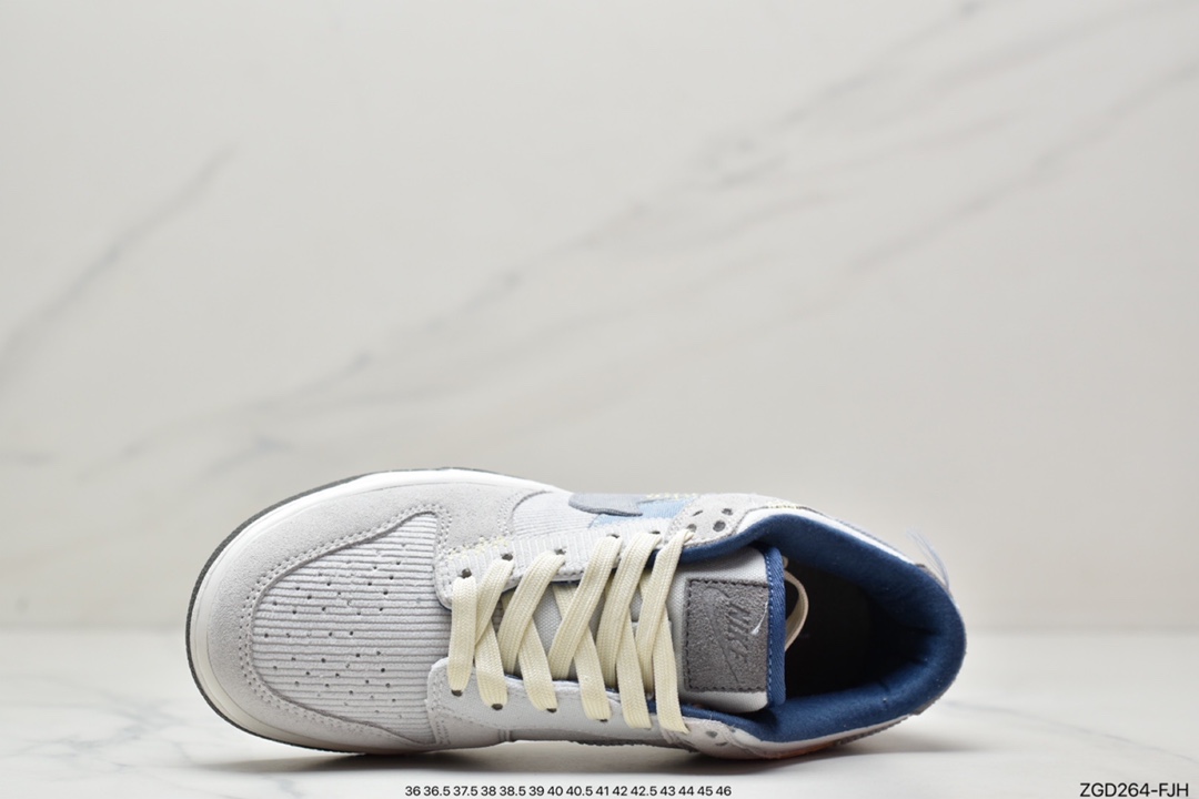 Nike Dunk Low ”Bright Side” Grey-Blue Corduroy DQ5076-001