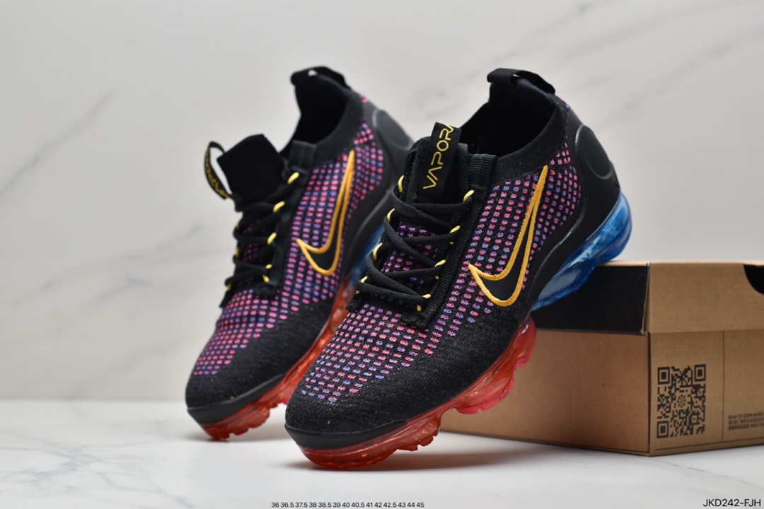 Off-White x Nike Air Vapormax Flyknit 2.0”Black/White”Second Generation Full Palm Air Pad Fly DO5852
