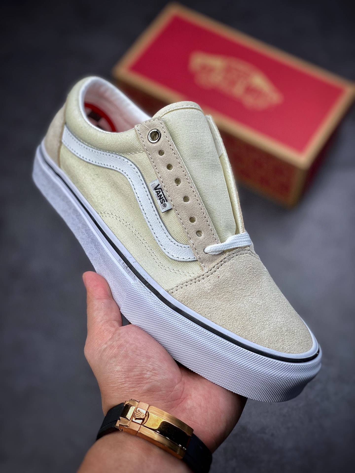 Vans Old Skool Beige Low Top Casual Fashion Vulcanized Sneakers VNOA4PSGF16