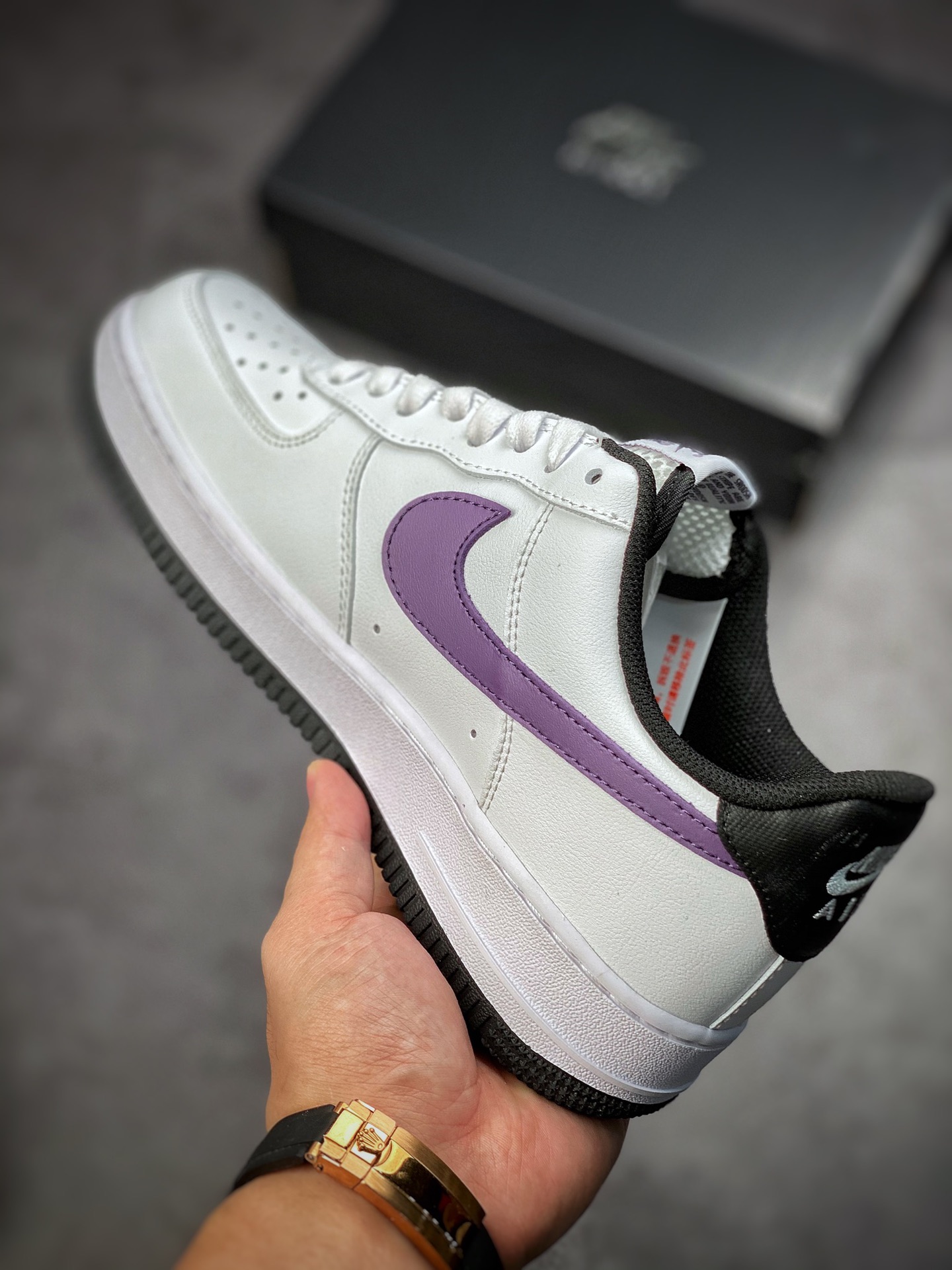 Nike Air Force 1 Low 07 ”HOOPS” White Purple #Original Last Original Cardboard DH7440-100