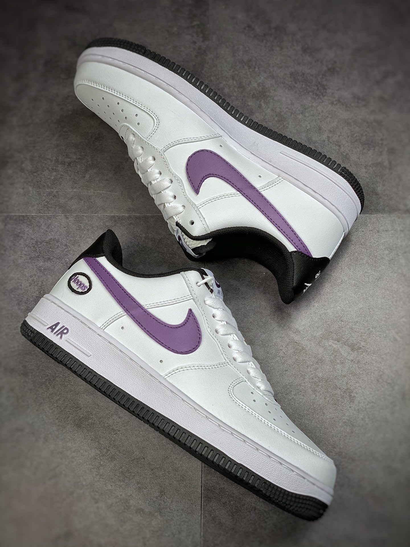 Nike Air Force 1 Low 07 ”HOOPS” White Purple #Original Last Original Cardboard DH7440-100