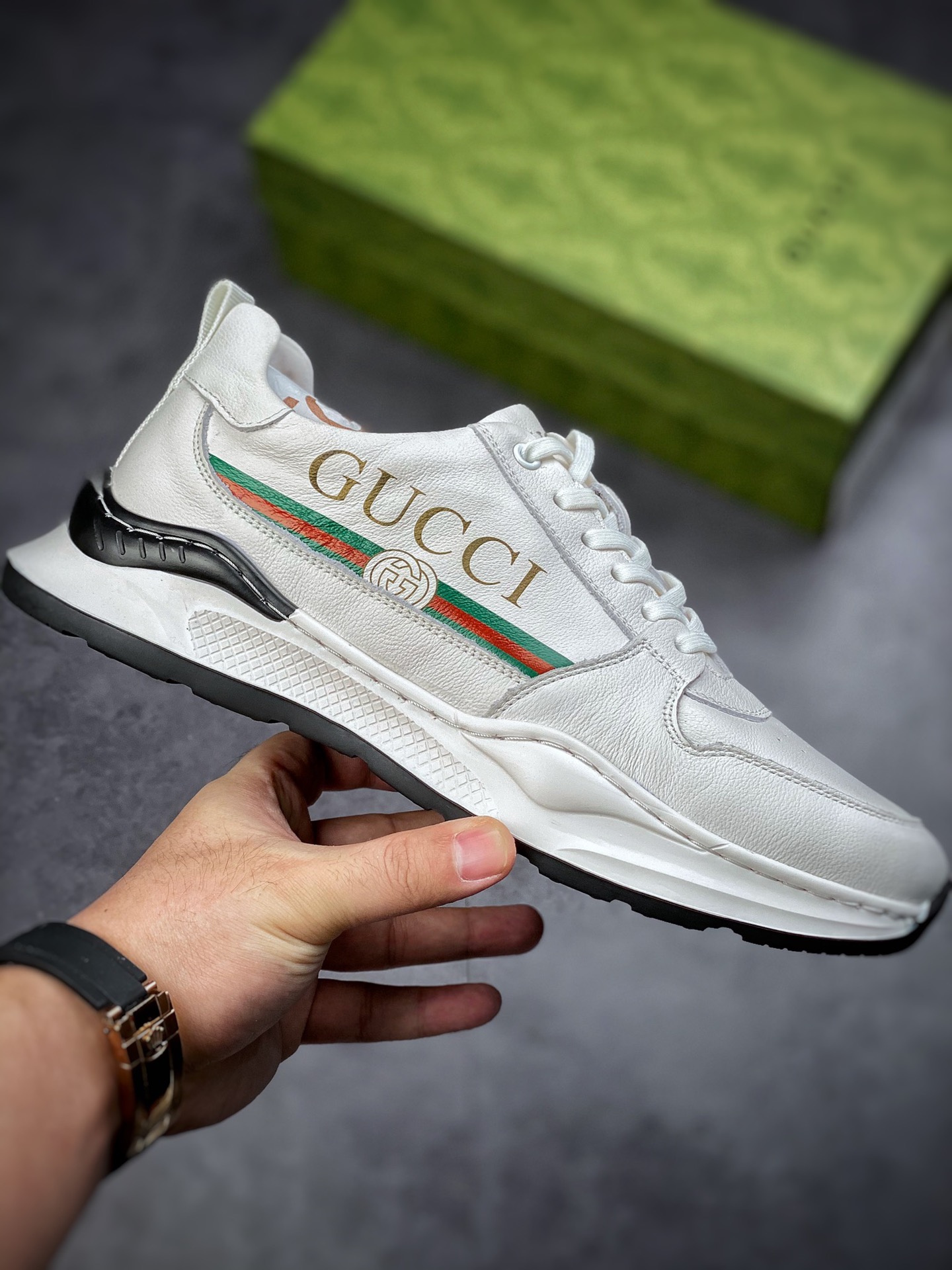 New Gucci Distressed Screener sneaker