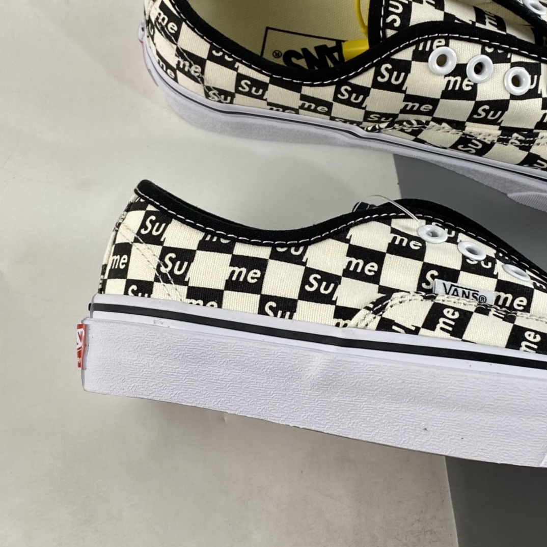 Supreme x Vans Authentic Pro Black and White Checkerboard Casual Fashion Sneakers VN000Q0DJLW