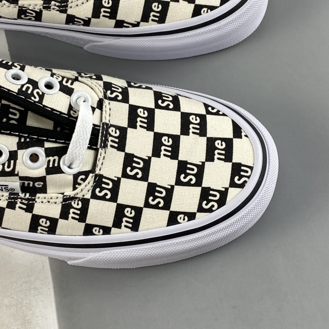 Supreme x Vans Authentic Pro Black and White Checkerboard Casual Fashion Sneakers VN000Q0DJLW