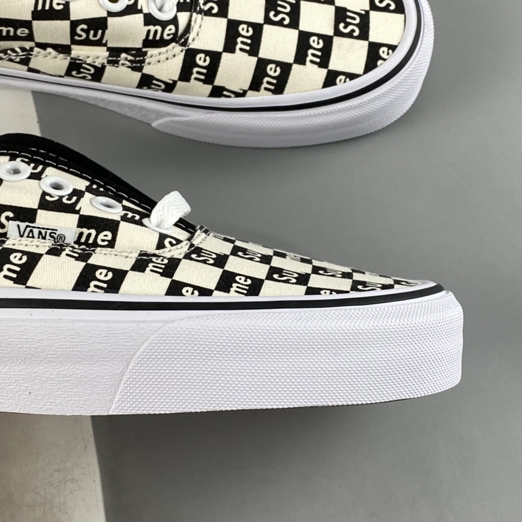 Supreme x Vans Authentic Pro Black and White Checkerboard Casual Fashion Sneakers VN000Q0DJLW