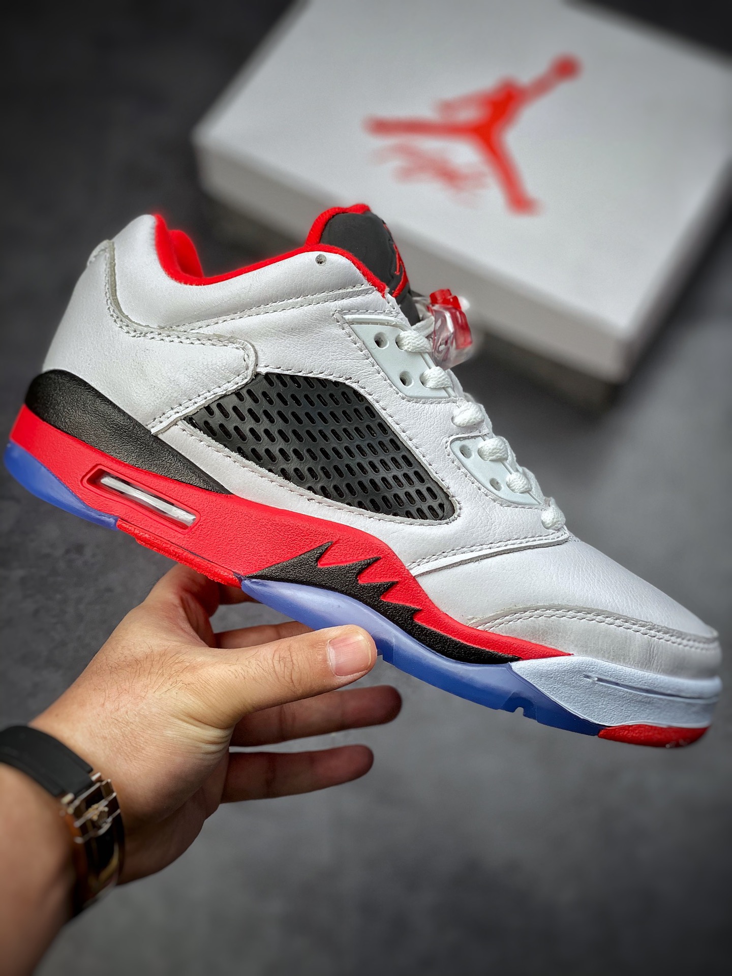 Air Jordan 5 Retro Low Flame White Red 314338-101