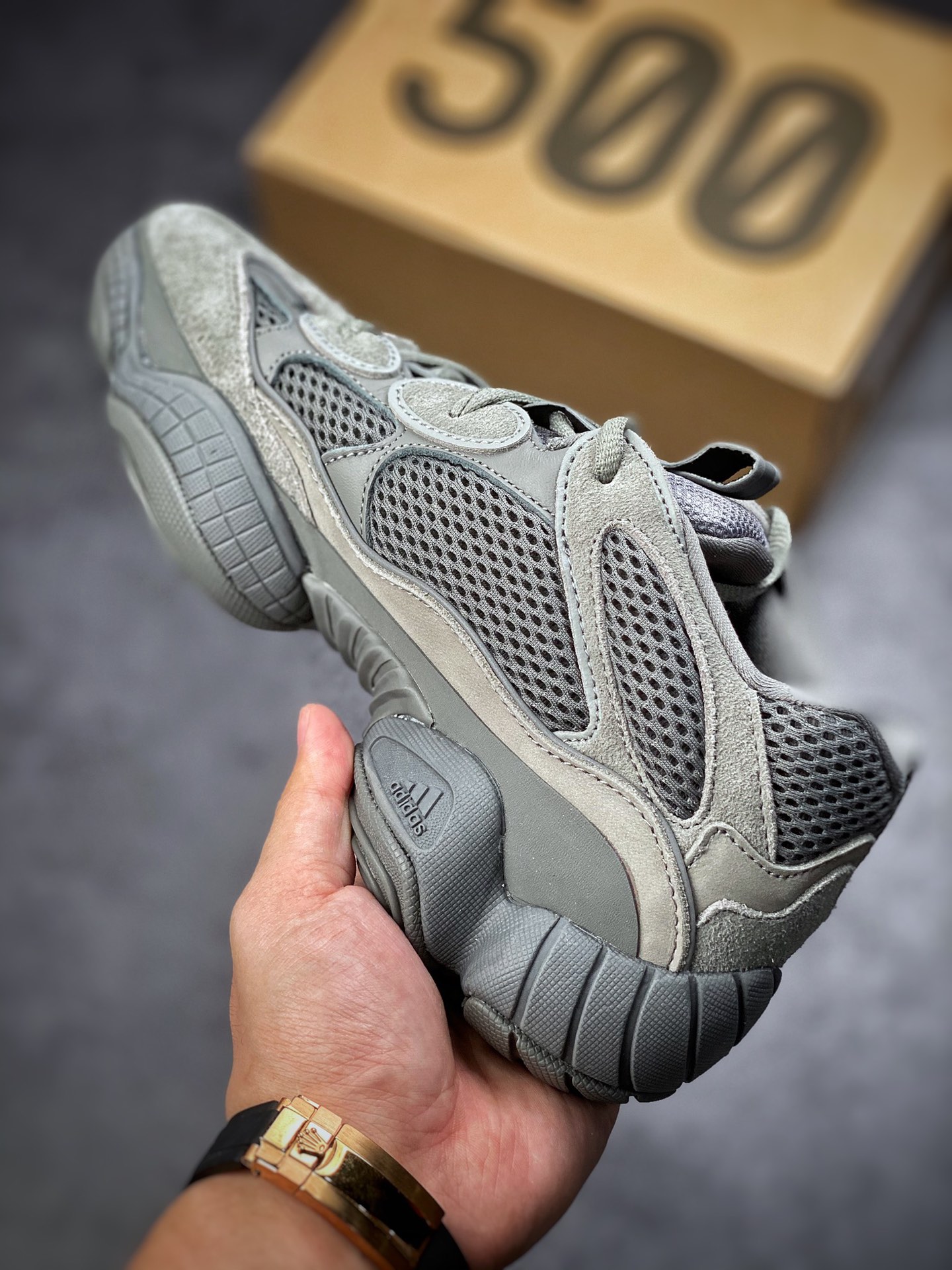 Adidas Yeezy 500 Coconut Retro Dad Shoes Series/Earth Grey Cool Grey GW6373