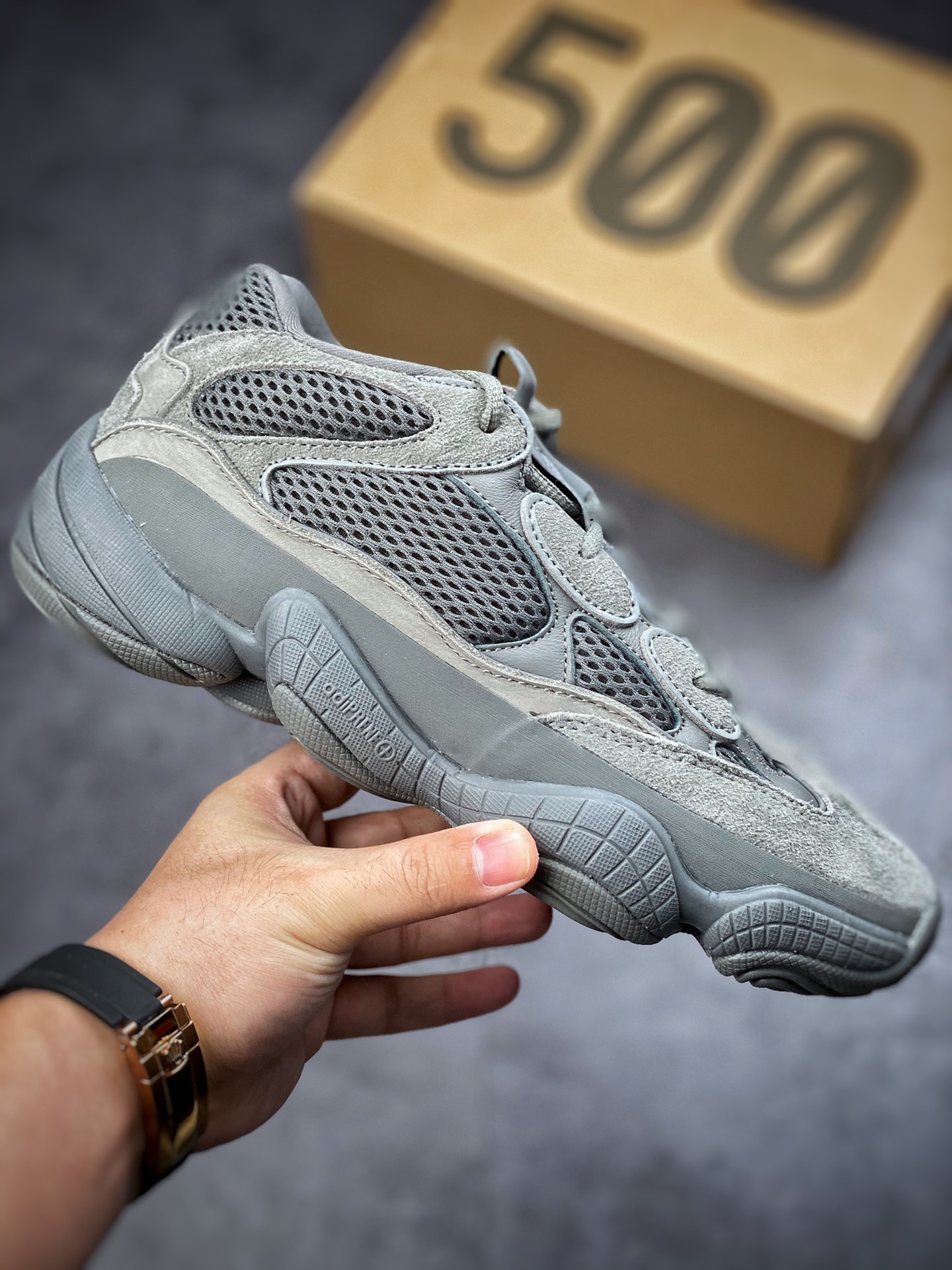 Adidas Yeezy 500 Coconut Retro Dad Shoes Series/Earth Grey Cool Grey GW6373