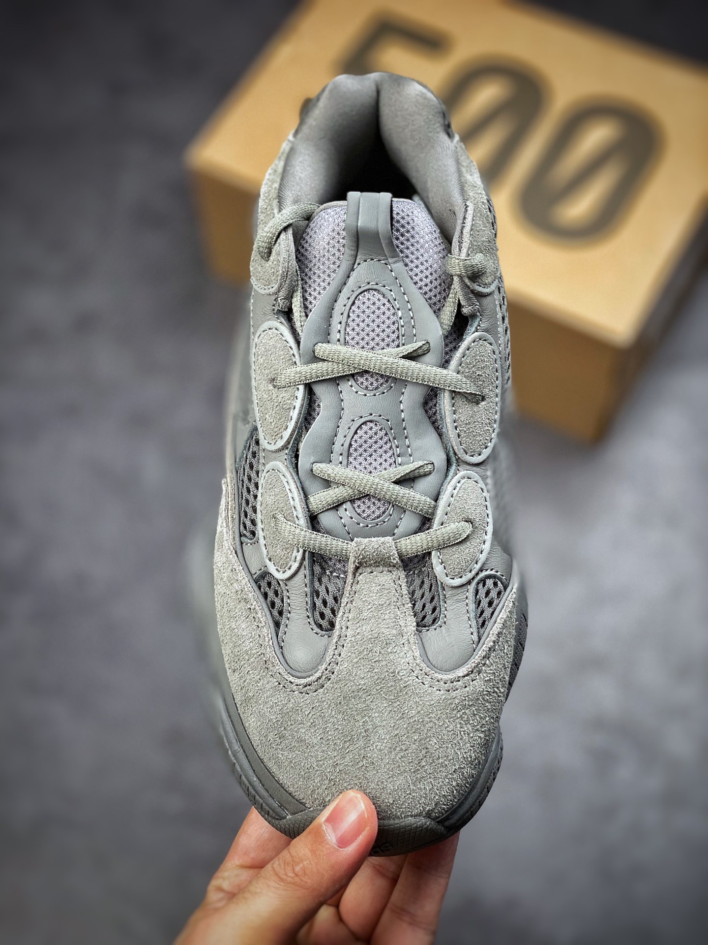 Adidas Yeezy 500 Coconut Retro Dad Shoes Series/Earth Grey Cool Grey GW6373