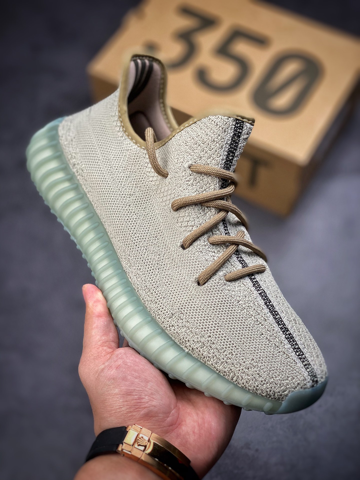 Yeezy Boost 350 V2 ”Brown Green” gray-green pure Dongguan FZ1268