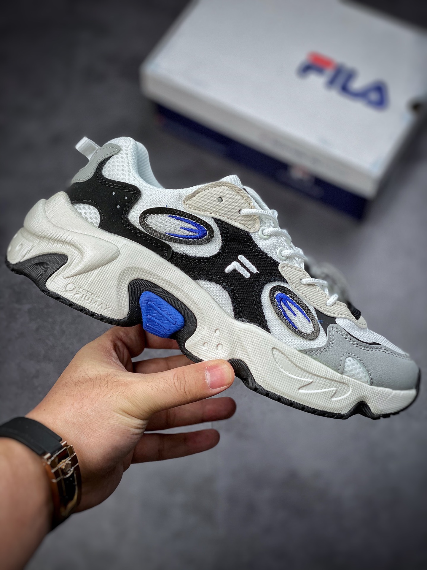 FILA FUSION tide brand daddy shoes female summer hard candy shoes thick bottom daddy shoes running shoes T12W227303FVP