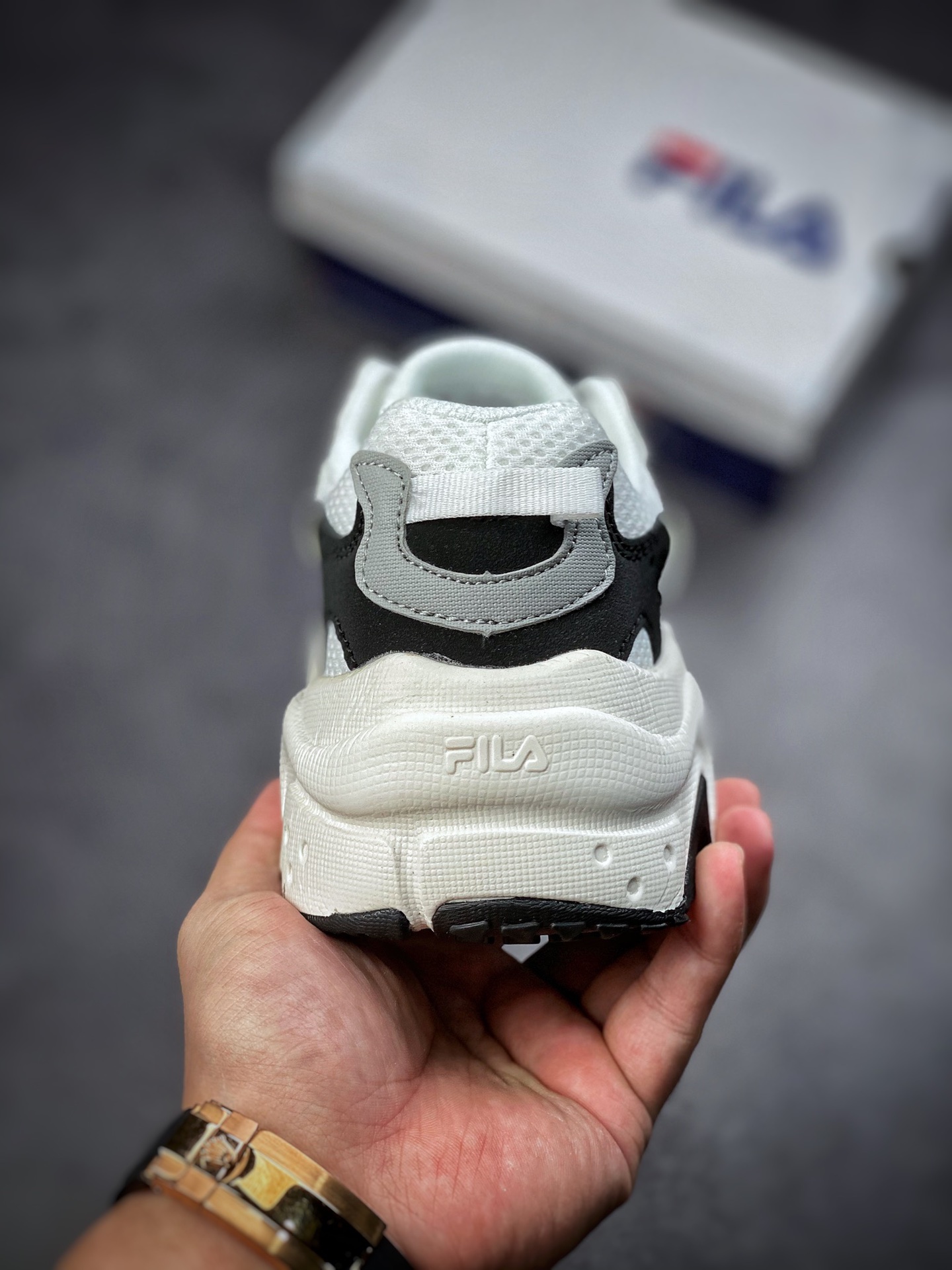 FILA FUSION tide brand daddy shoes female summer hard candy shoes thick bottom daddy shoes running shoes T12W227303FVP