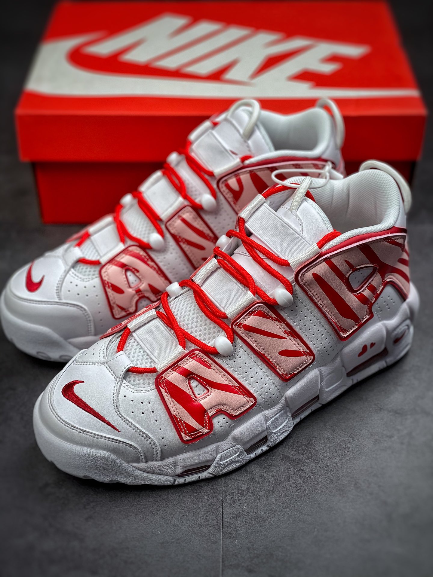 Air More Uptempo Tiger white and red represents the highest version of Pippen 921948-102