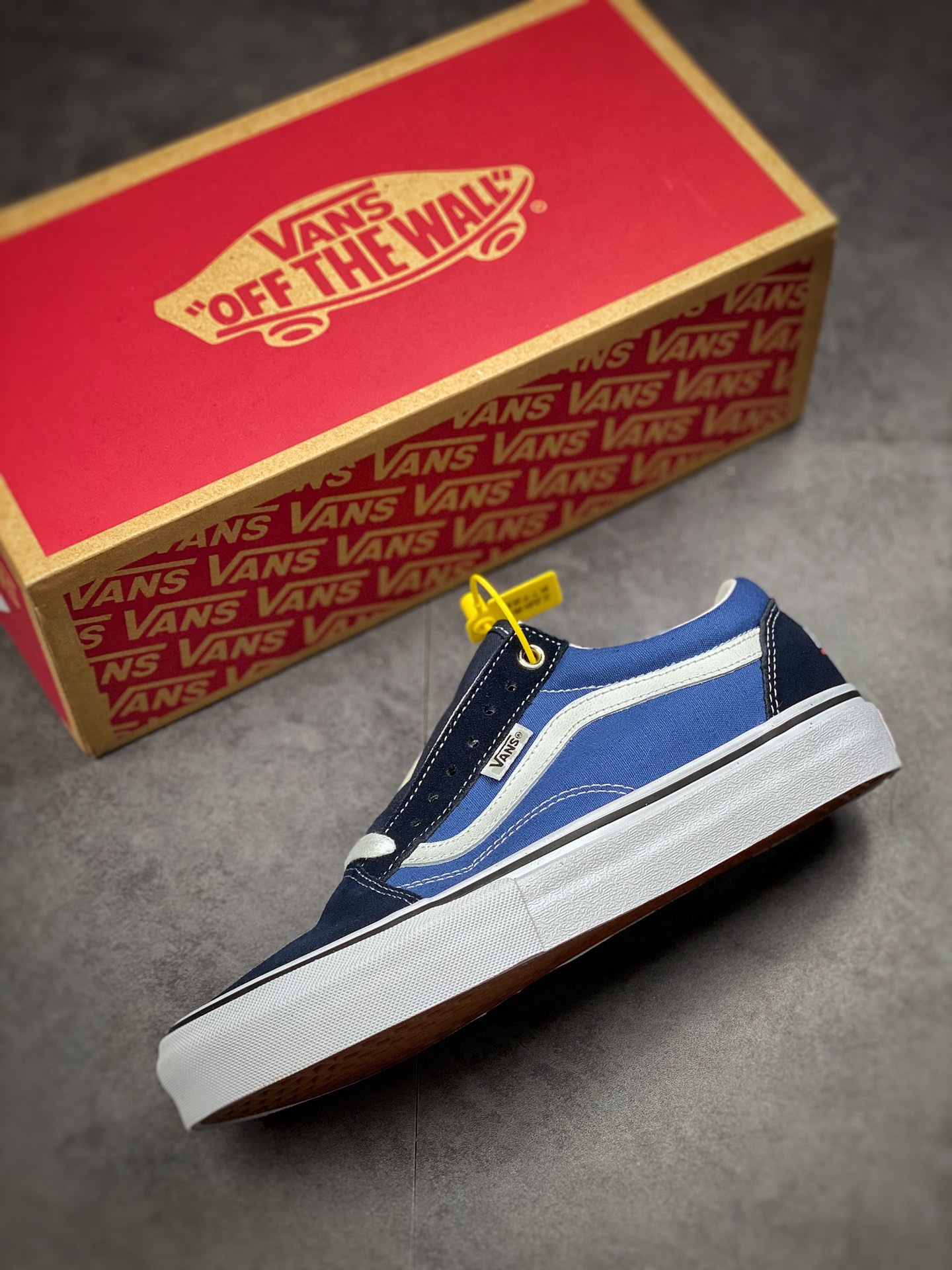 Vans Style 36 Colr Block Low Top Casual Shoes Blue Black Gray Three Color Matching VN0A54F6B93