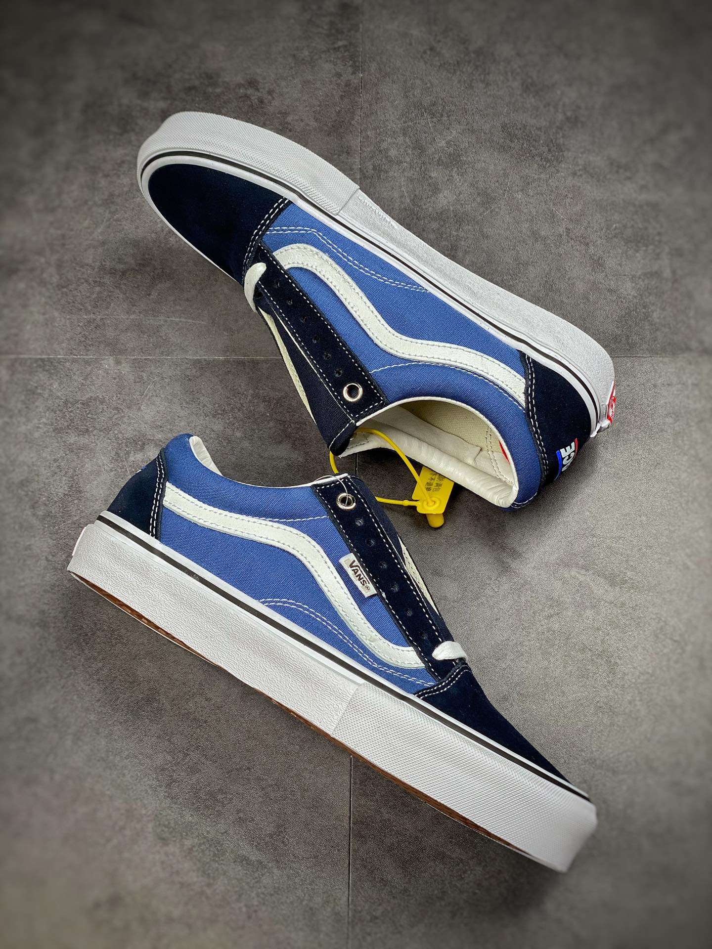 Vans Style 36 Colr Block Low Top Casual Shoes Blue Black Gray Three Color Matching VN0A54F6B93