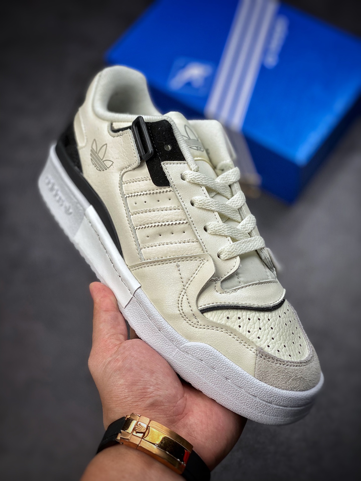 Overseas Channel Original Box Original Standard Version Adidas Forum 84 Low OG Beige Black Board Shoes H01914