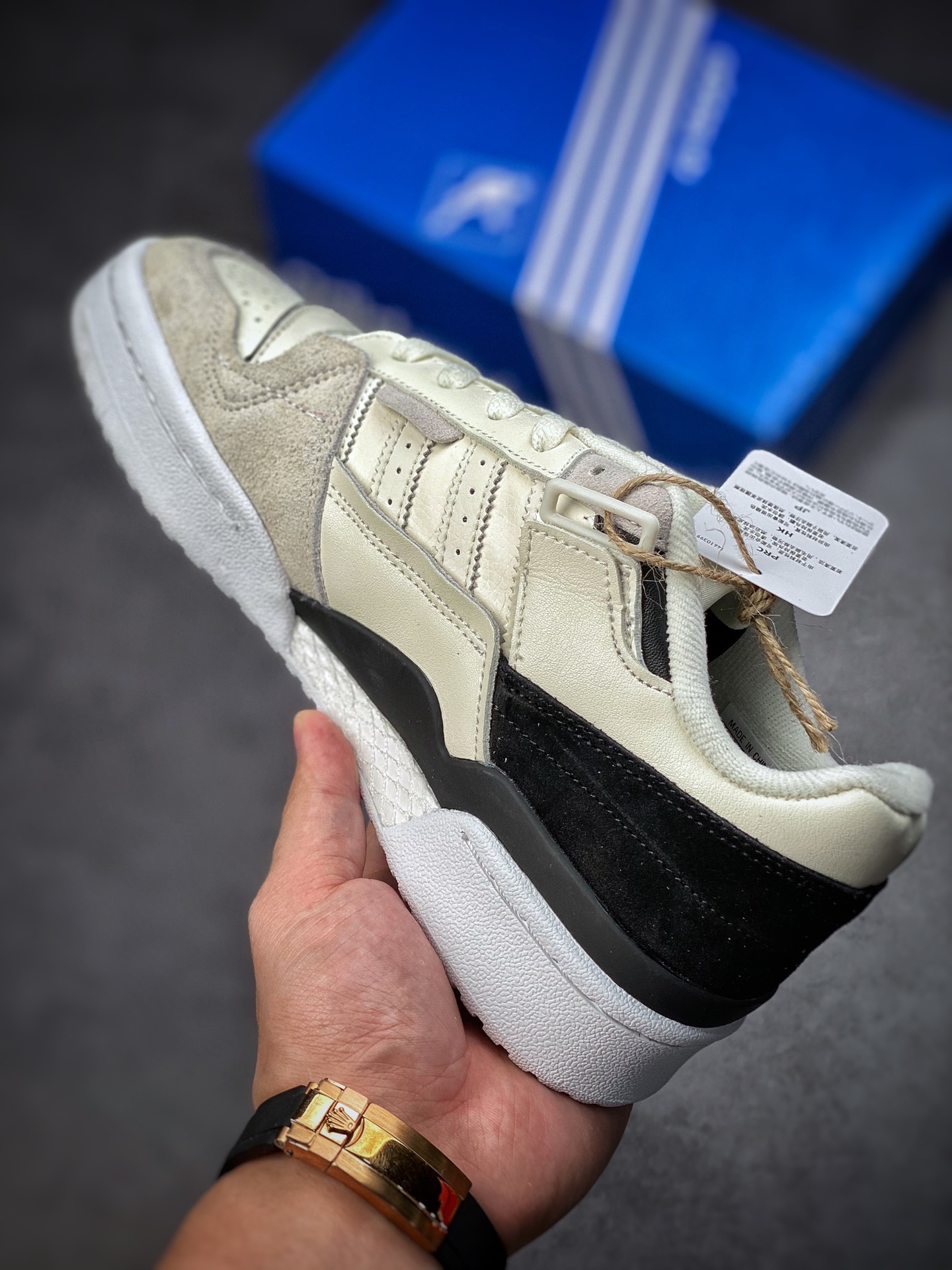 Overseas Channel Original Box Original Standard Version Adidas Forum 84 Low OG Beige Black Board Shoes H01914