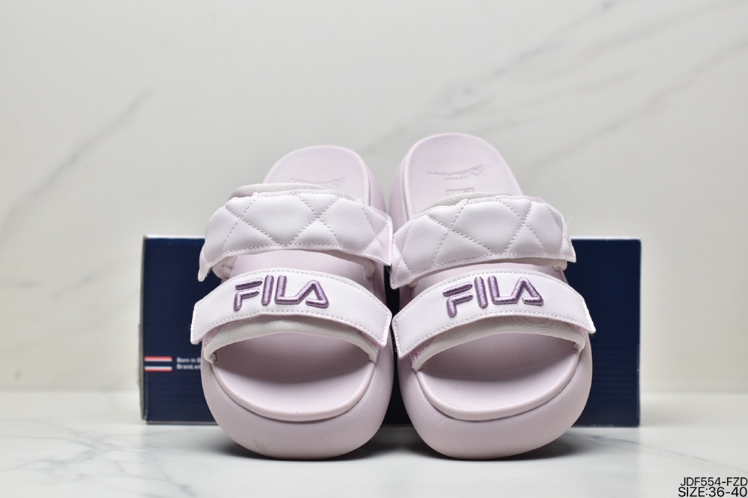 FILA TAPER open toe sports slippers memory foam insole Velcro fabric material