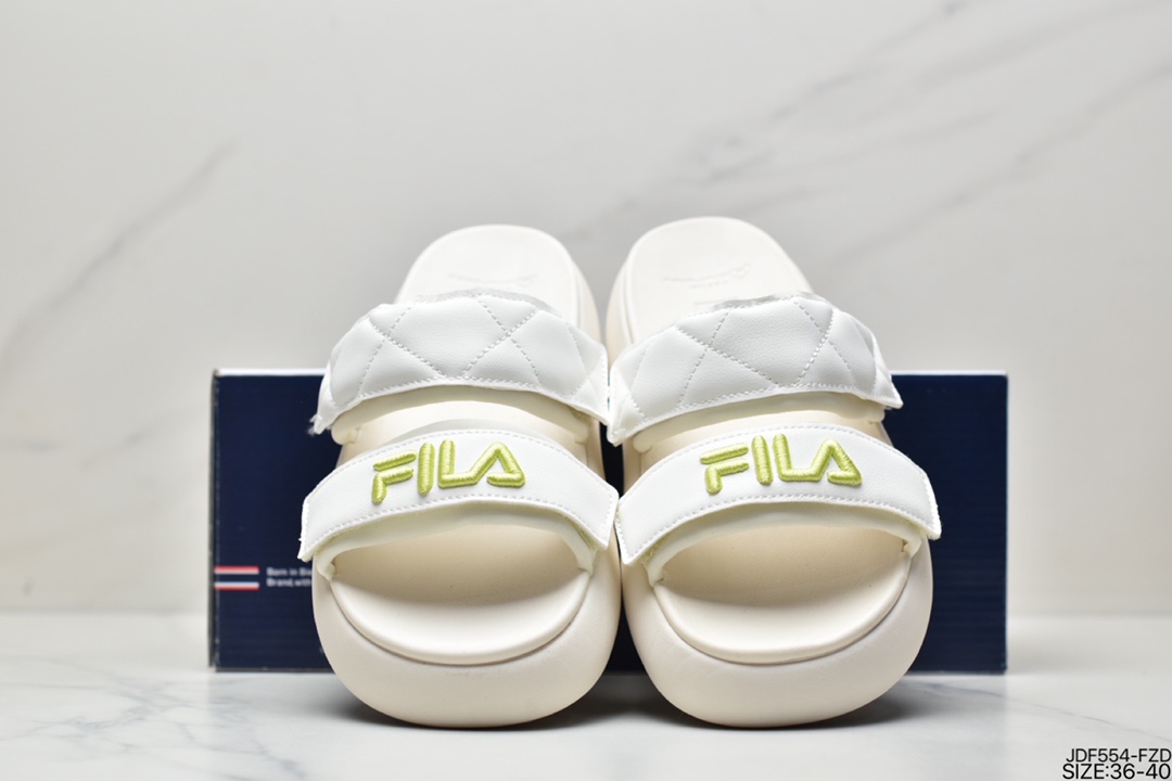 FILA TAPER open toe sports slippers memory foam insole Velcro fabric material