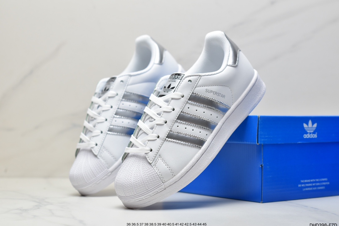 adidas Clover Originals Superstar ”White/Black/Gold” Shell Head Classic All-match Casual Sports Sneakers GY5986