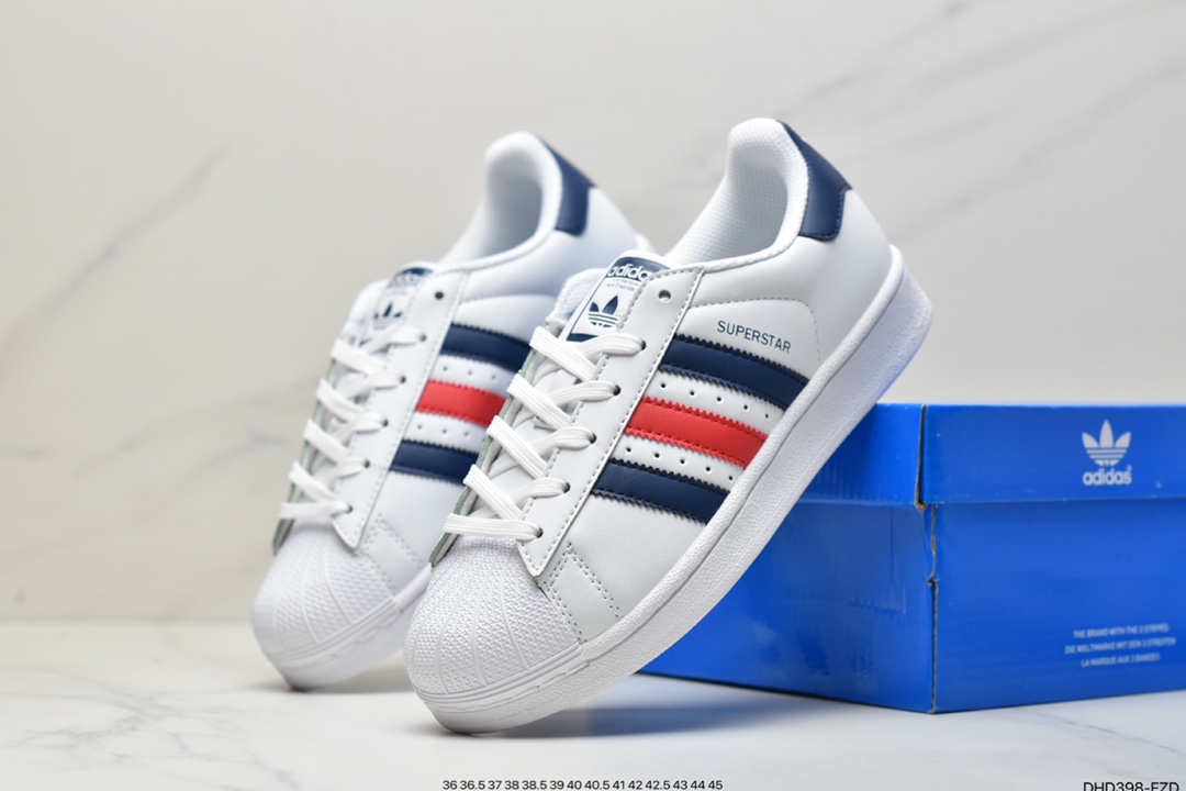 adidas Clover Originals Superstar ”White/Black/Gold” Shell Head Classic All-match Casual Sports Sneakers GY5986