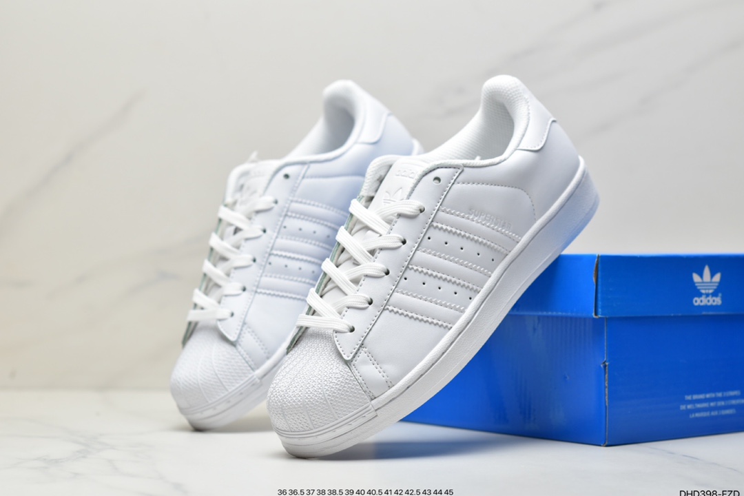 adidas Clover Originals Superstar ”White/Black/Gold” Shell Head Classic All-match Casual Sports Sneakers GY5986