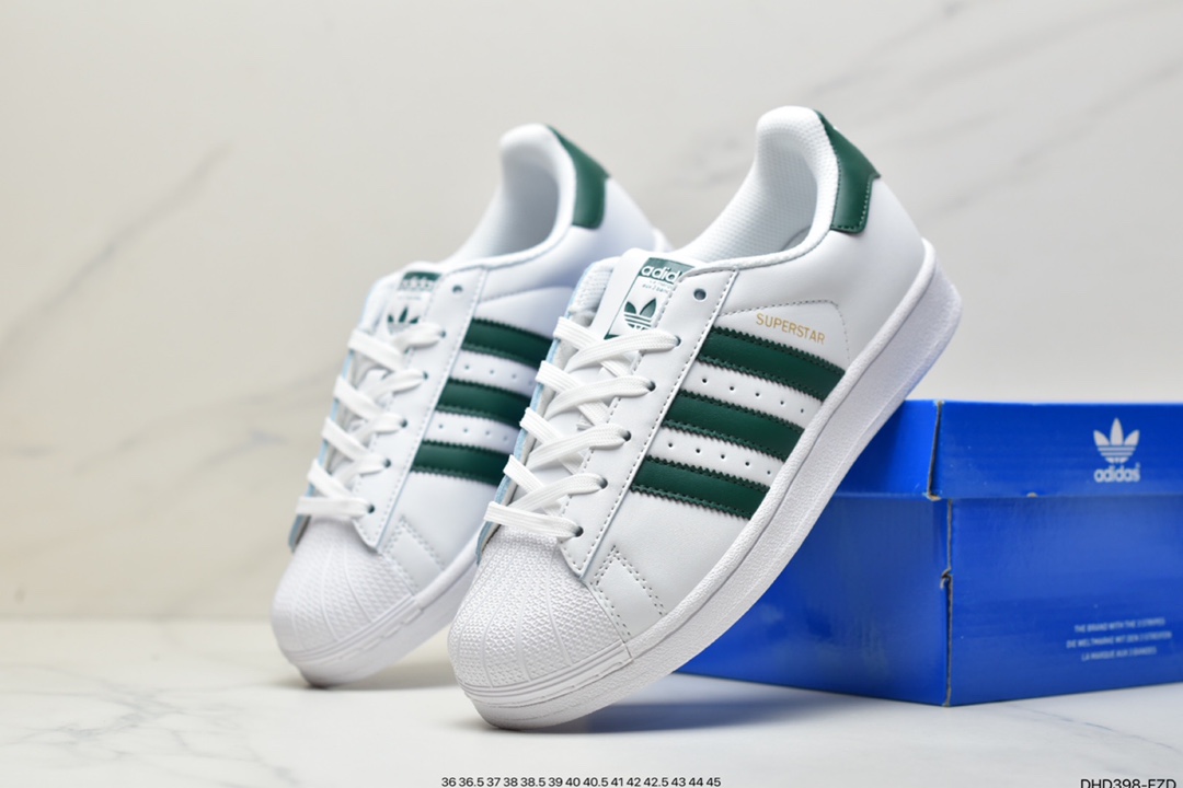 adidas Clover Originals Superstar ”White/Black/Gold” Shell Head Classic All-match Casual Sports Sneakers GY5986